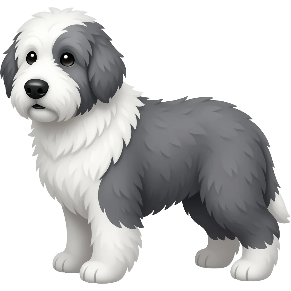 Old English sheepdog emoji emoji