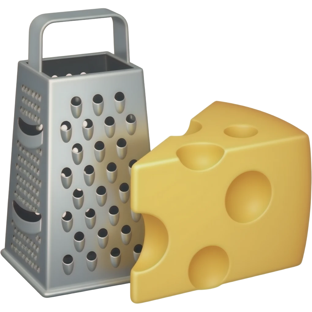 a cheese grater and cheese emoji | AI Emoji Generator