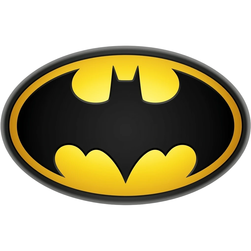 Batman logo from the 2008 movie The Dark Knight emoji