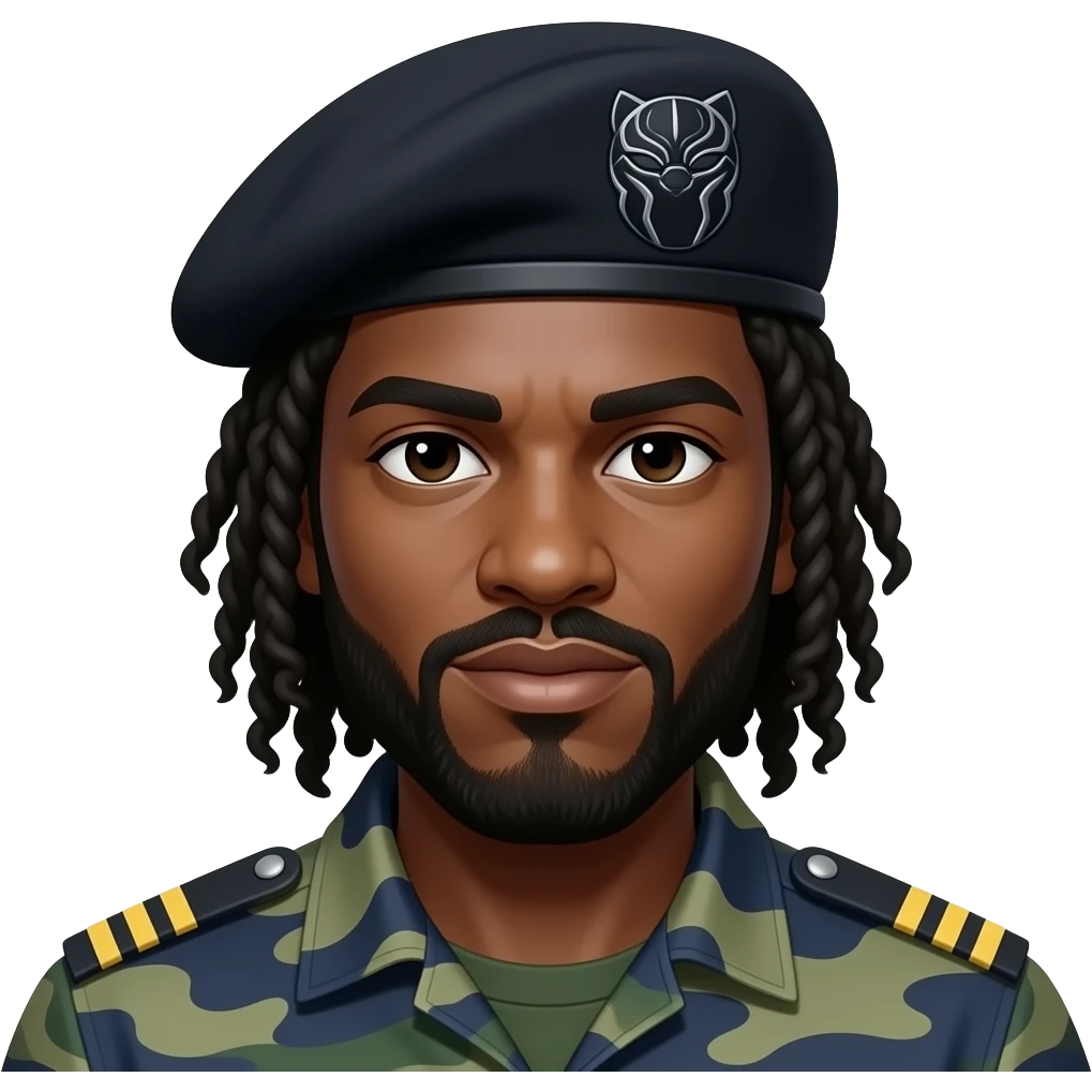 black panther party militant emoji
