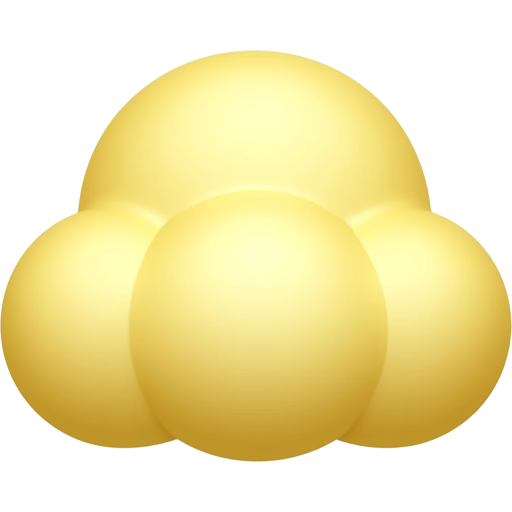 Yellow air cloud emoji