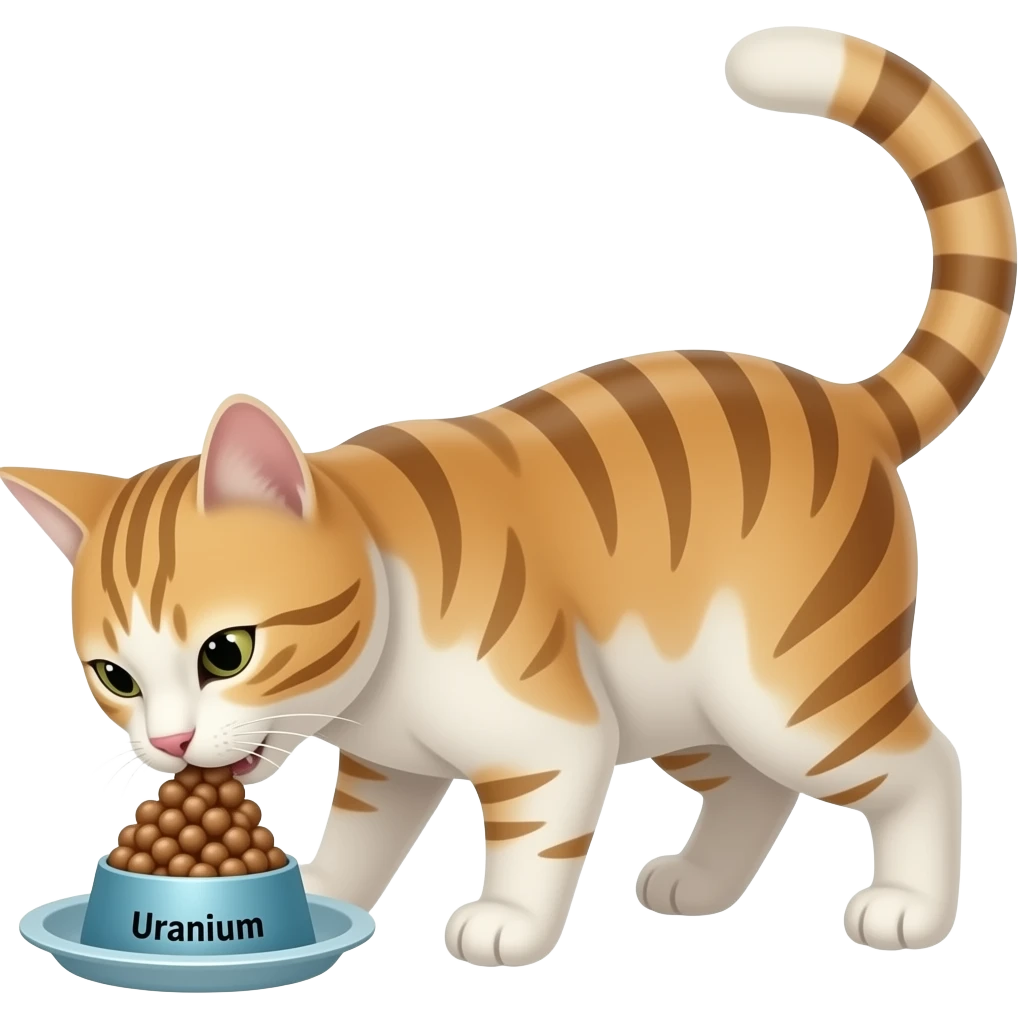 Cat eating uranium emoji