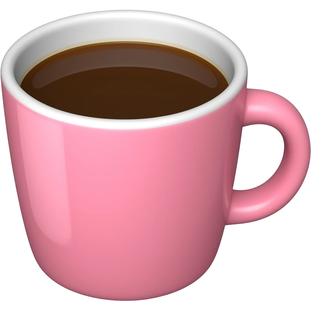 a pink cup of coffee emoji