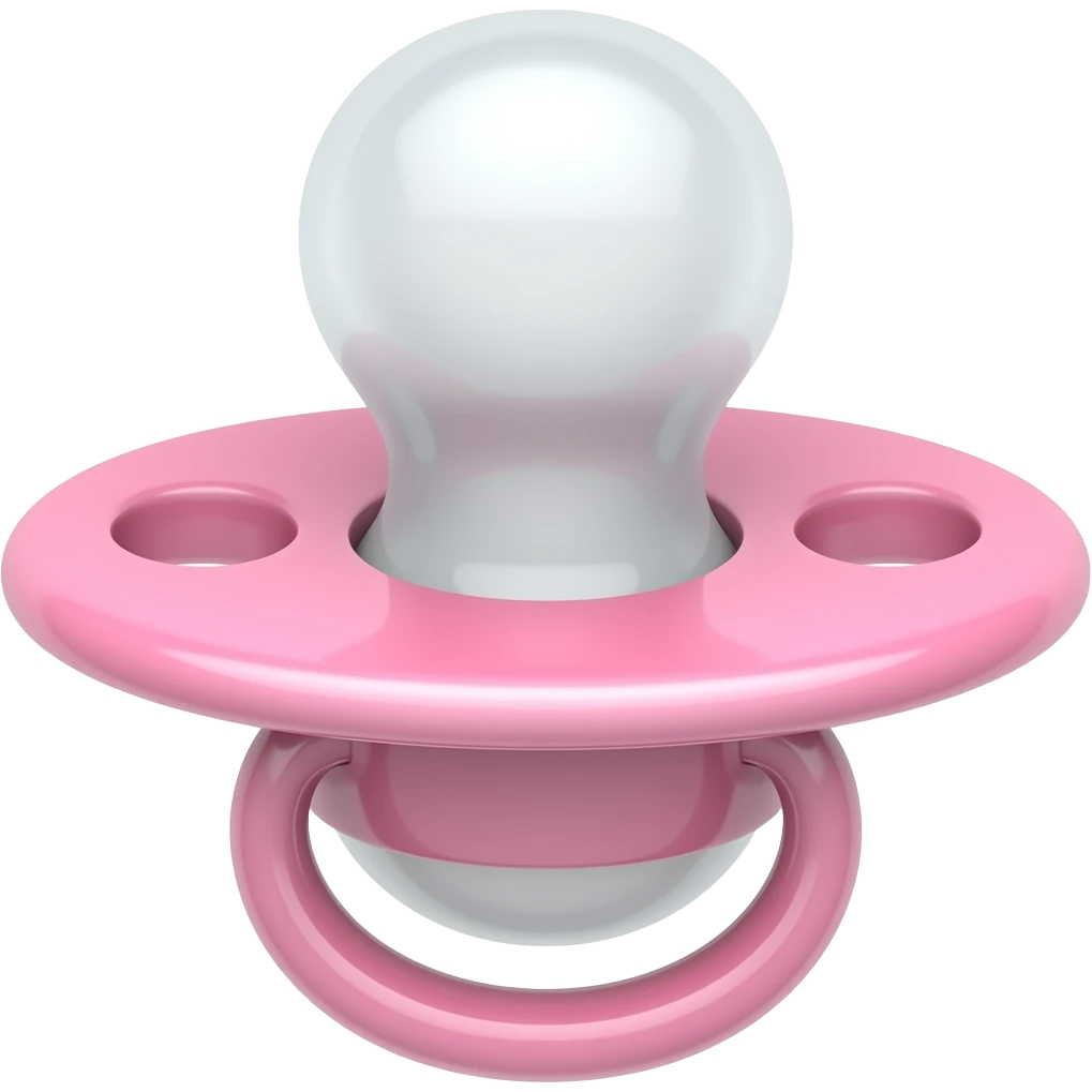 Pink pacifier emoji