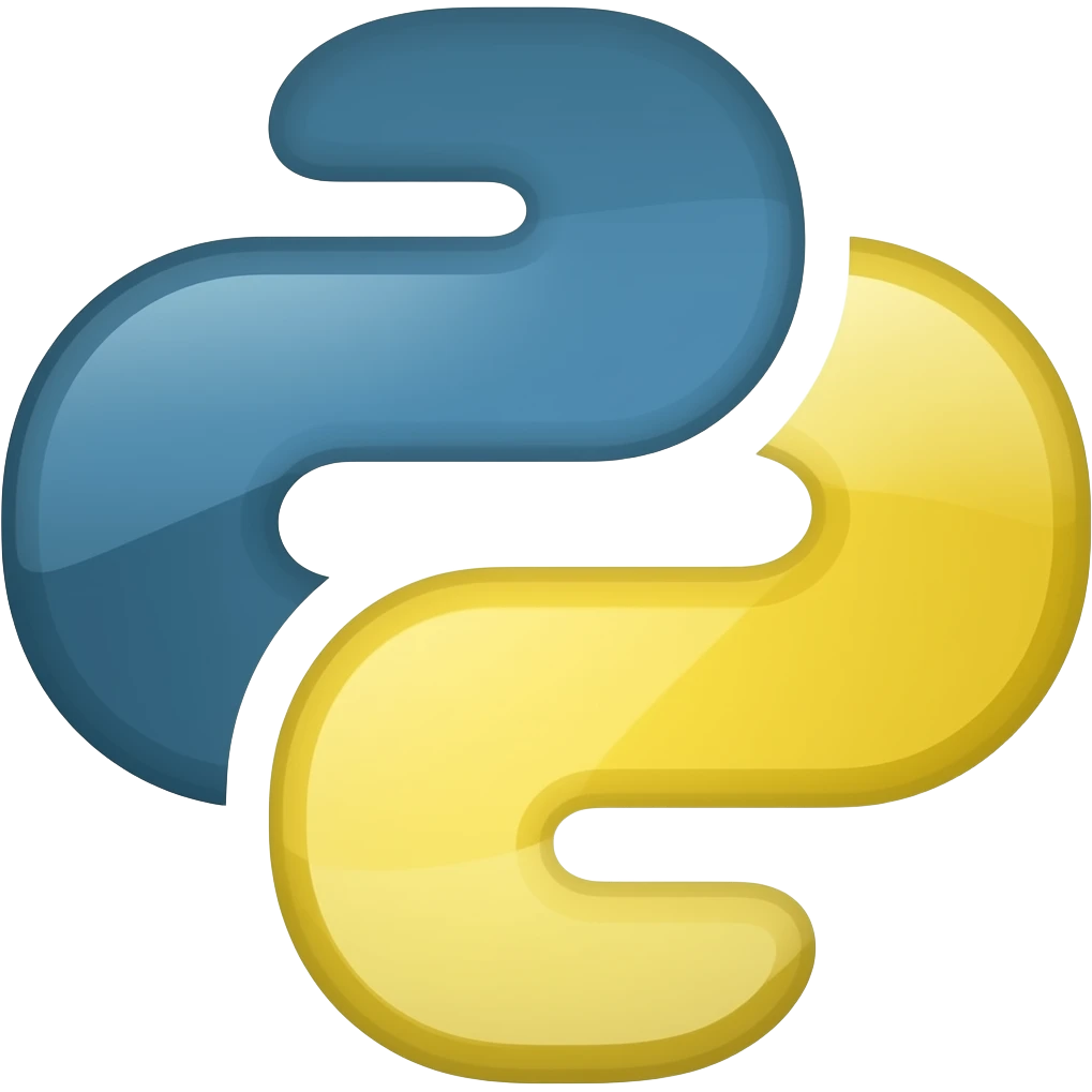 python programming language, blue and yellow emoji