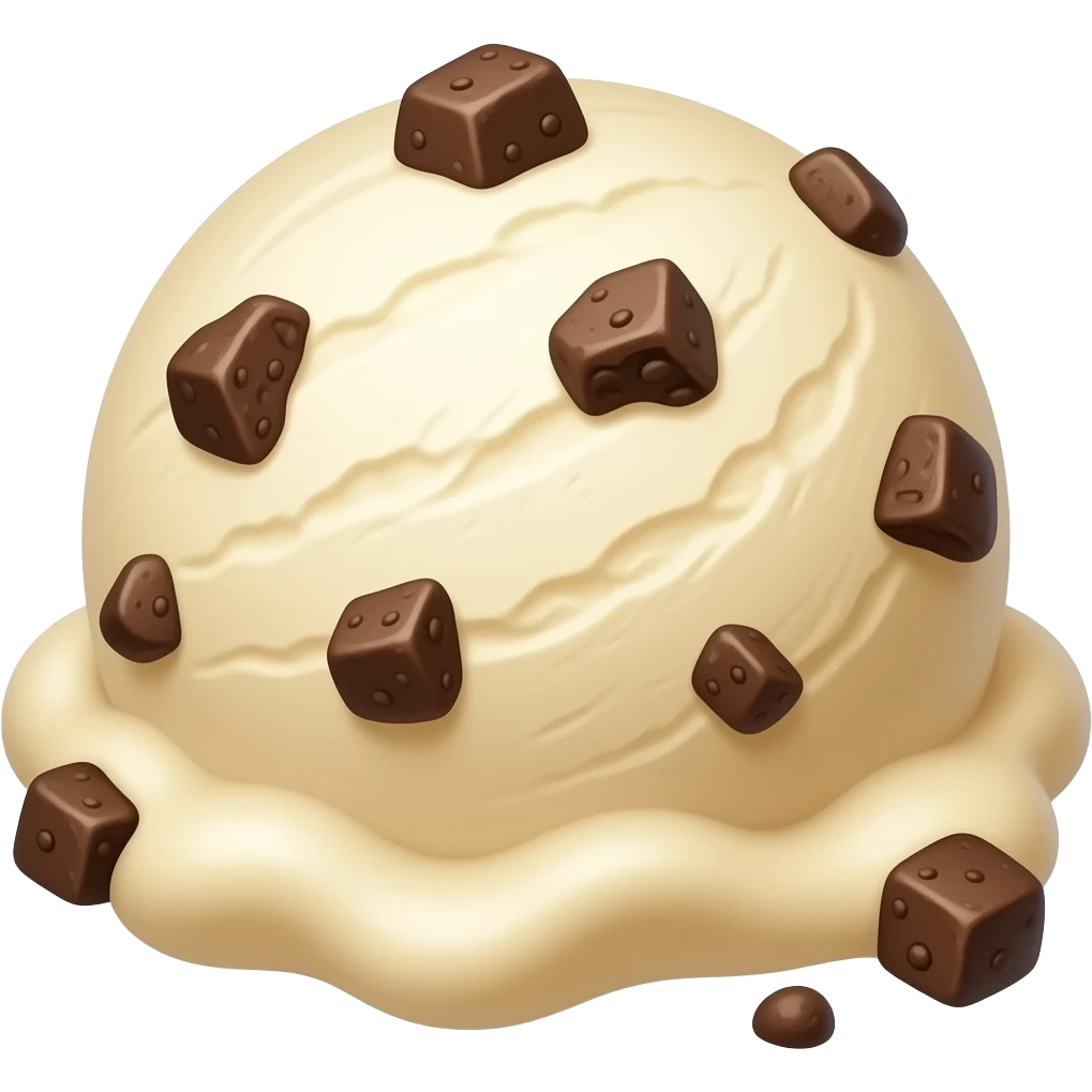 Cookie Dough Ice cream emoji