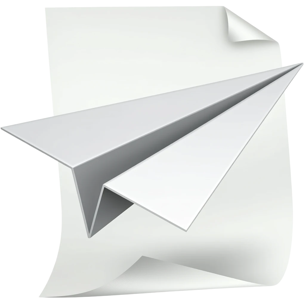 paper plane send message emoji