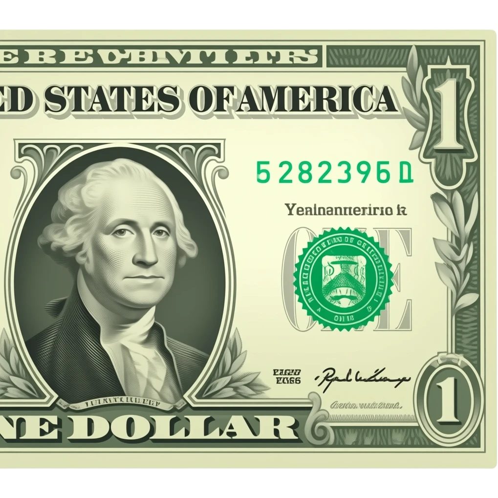 Billete de 1 dolar emoji
