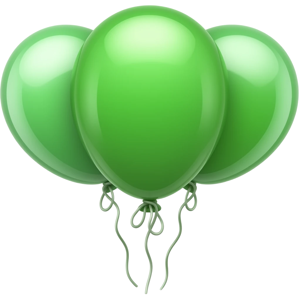 Green balloons with string emoji
