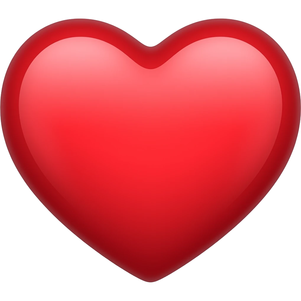 2D art heart emoji