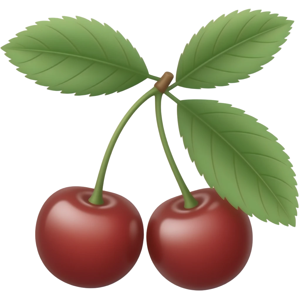 small early cherries on the tree emoji
