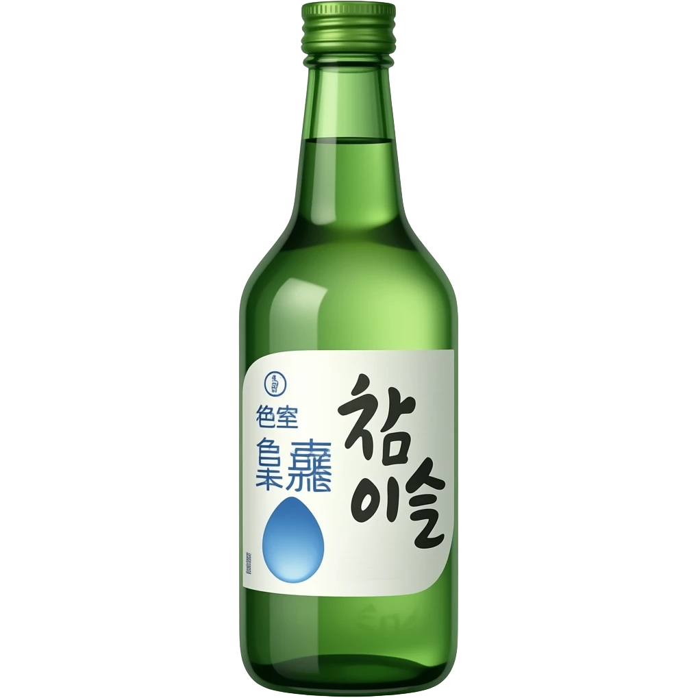 White bottle of Soju emoji