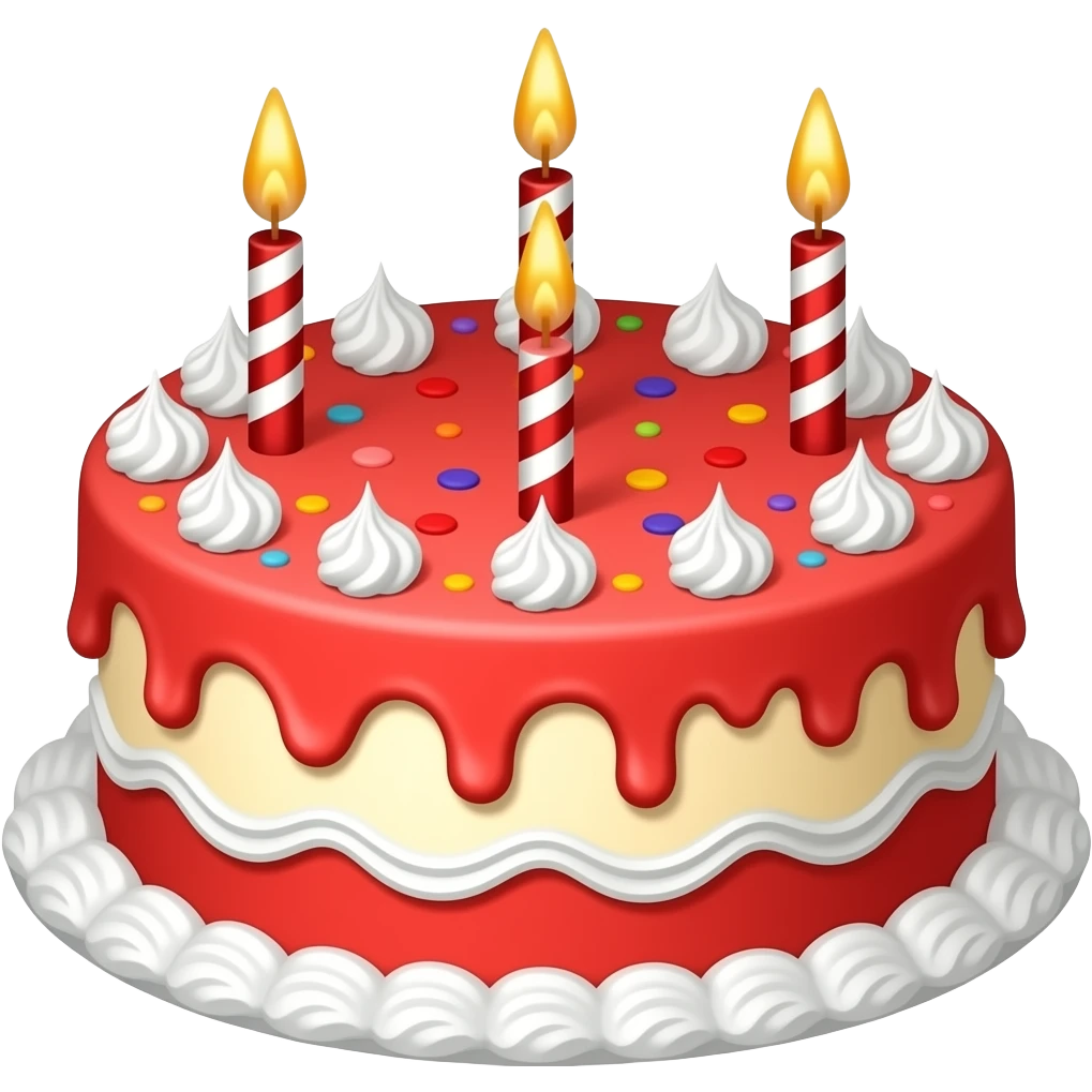 Compleanno rosso emoji