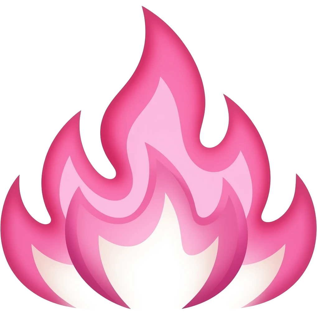 Pink fire emoji