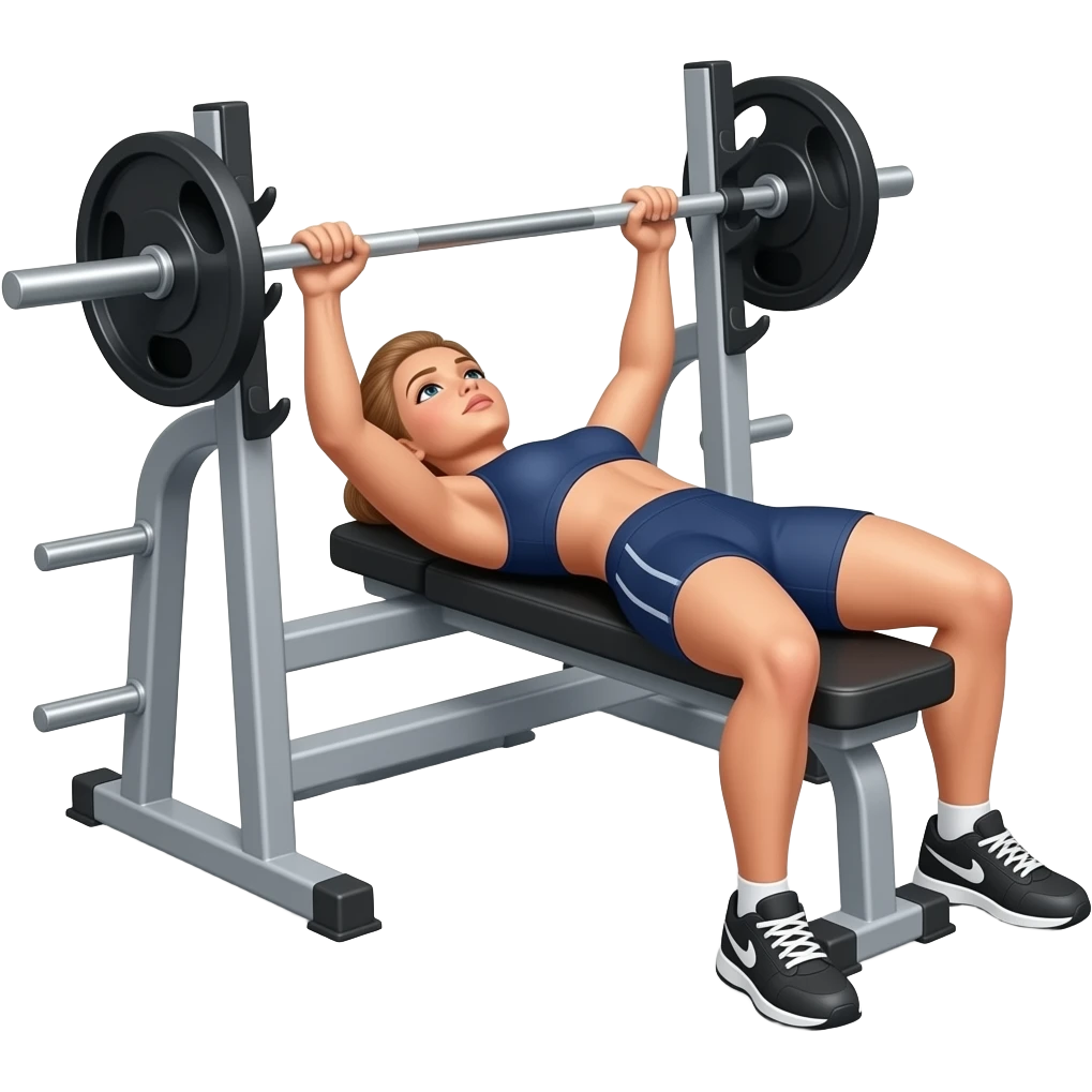 woman decline bench press emoji