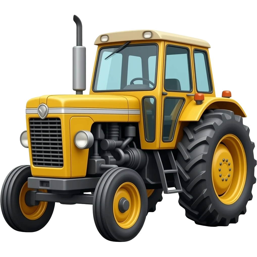 realy old tractor yellow valtra emoji