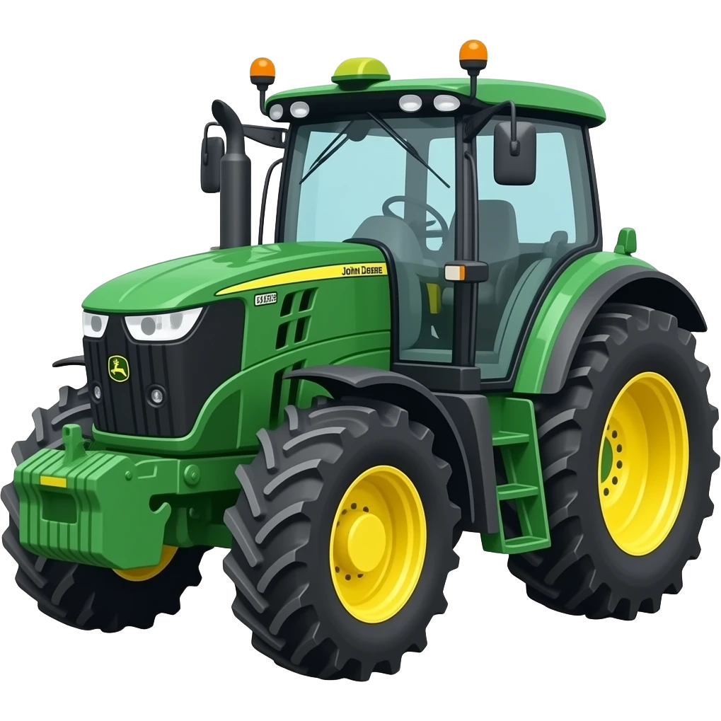 Tractor - John Deere 6110E (Model Year: 2017) (Iconic colour: Green with yellow) emoji