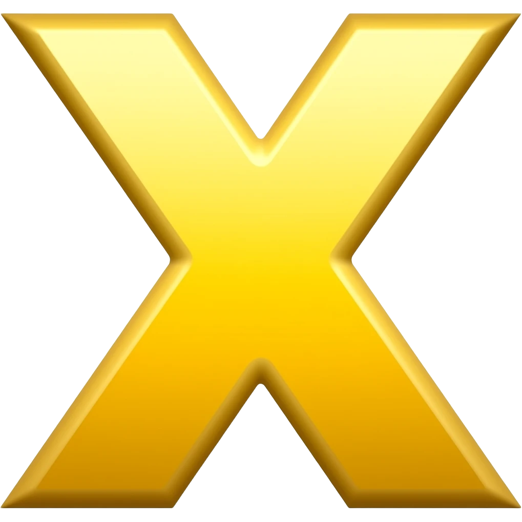 X yellow emoji