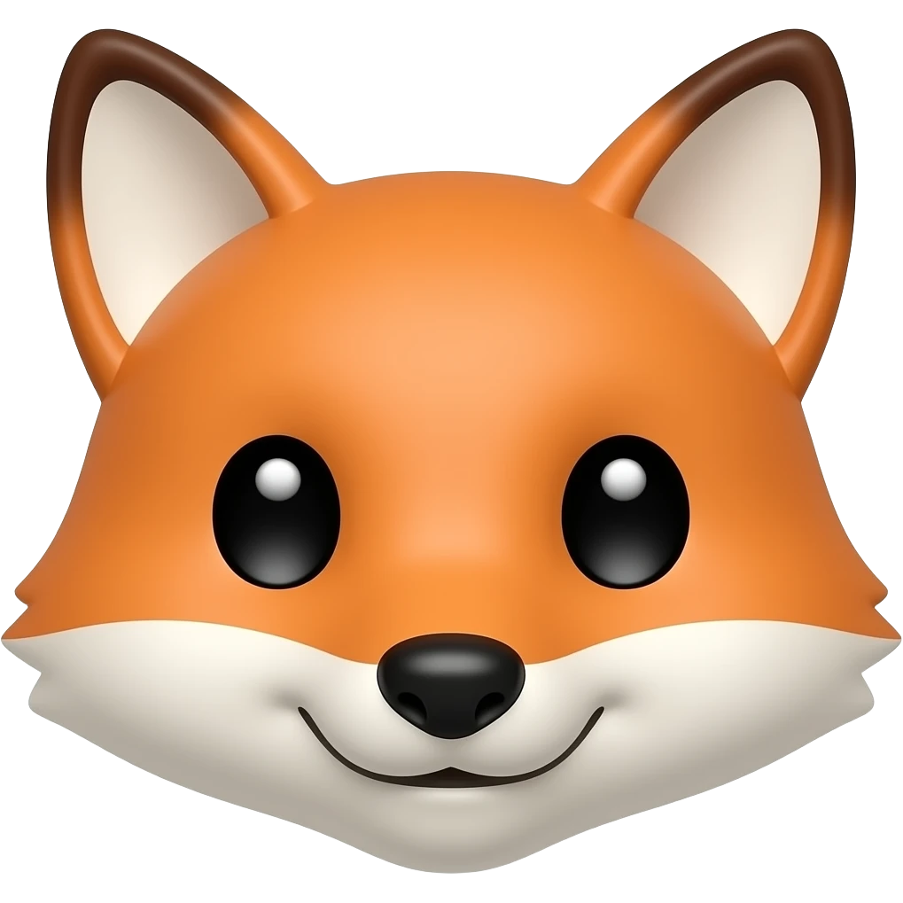 Clever fox face emoji