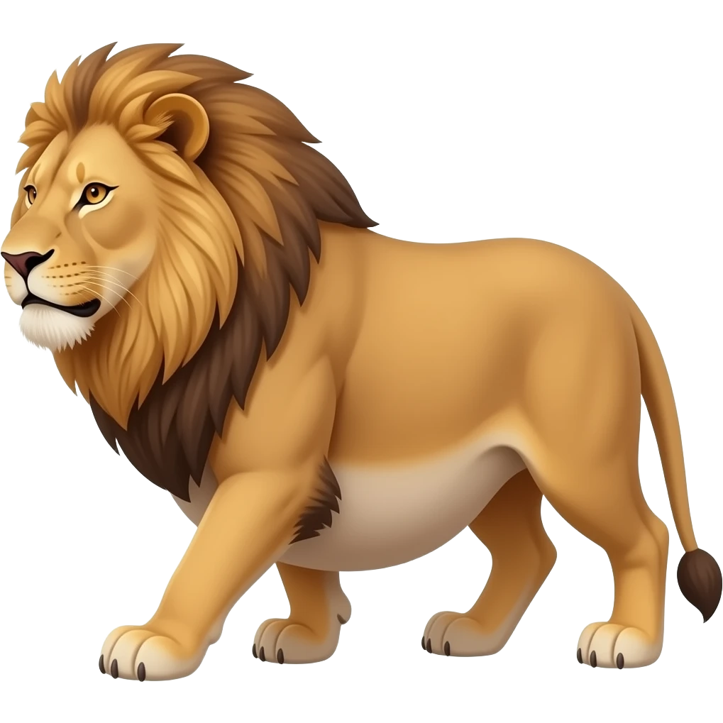 A reality lioness,trying to walk normally,but her huge overstuffed tummy rolls side to side,the lioness ate way too much,she became so fat,she has the biggest pot belly. emoji