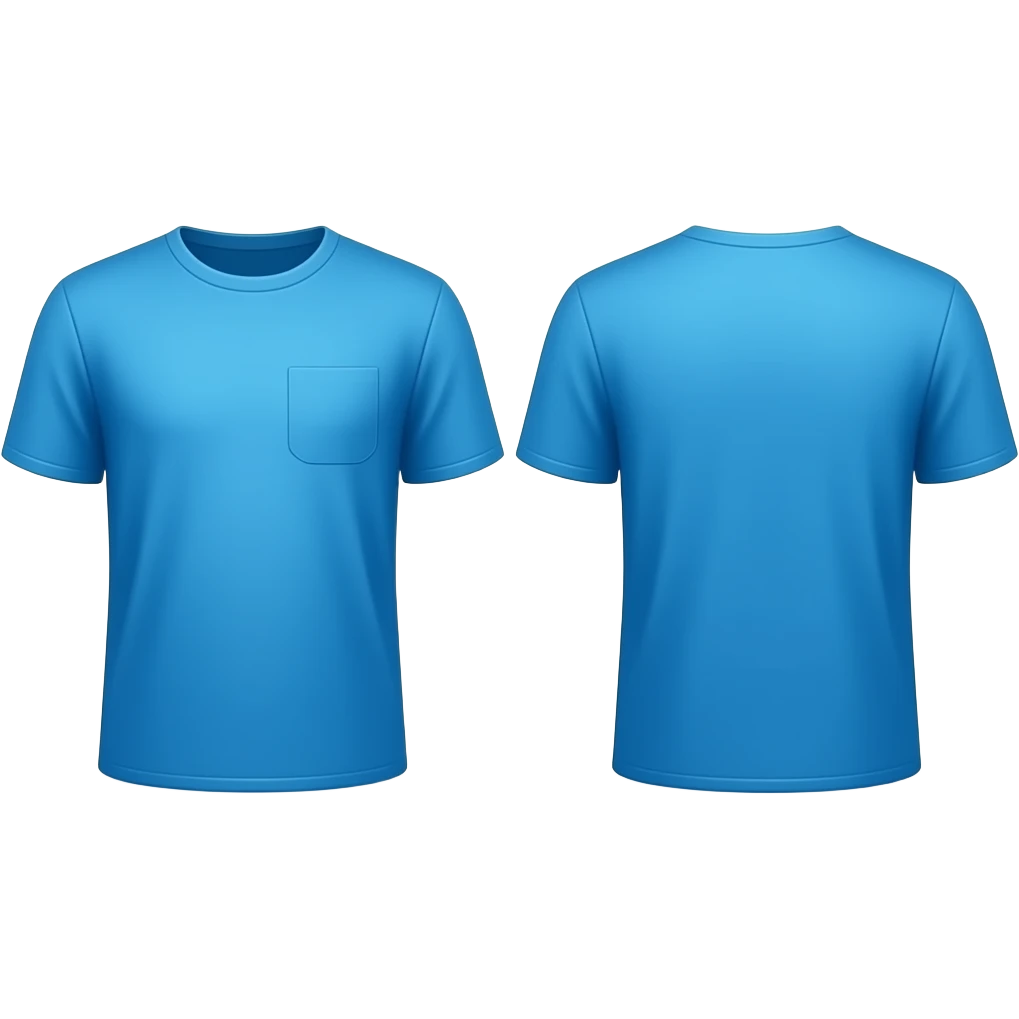 two blue t-shirts emoji