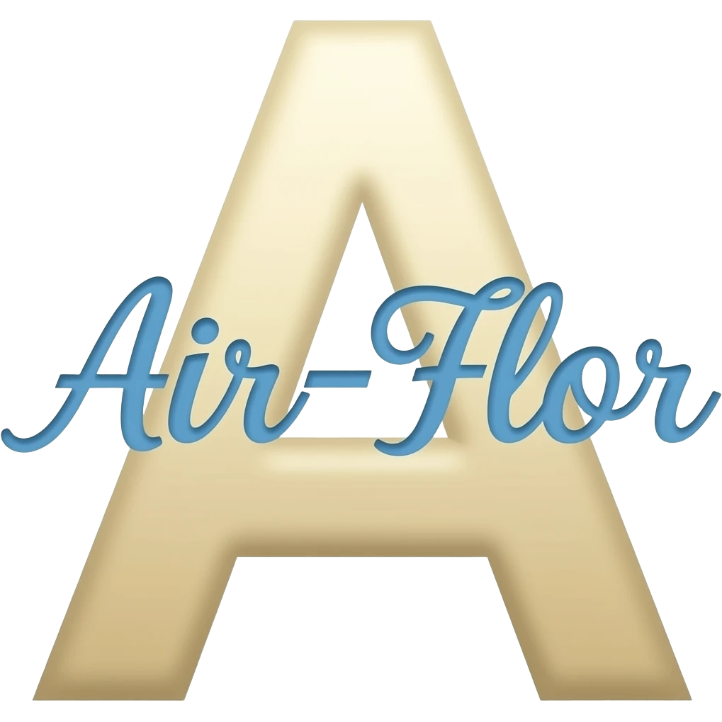 beige letter uppercase Air-Flor in Air-Flor cursive style emoji