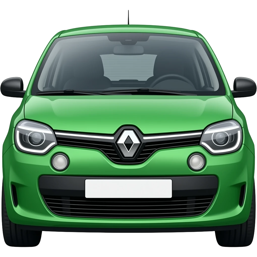 green renault twingo 1 , hyper real, highly detailed emoji