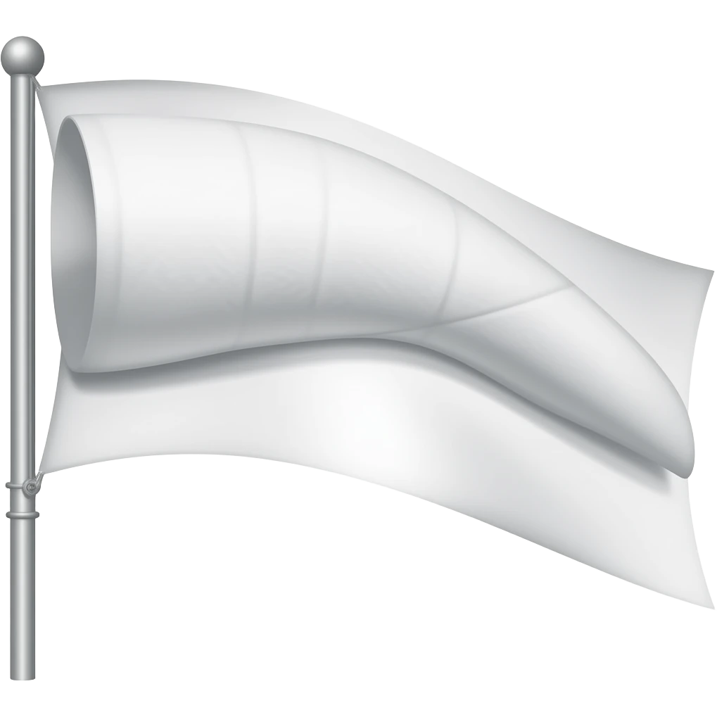 White windsock flag emoji