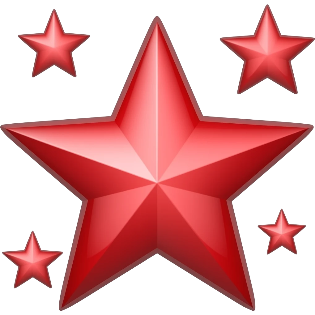 estrellas rojas emoji
