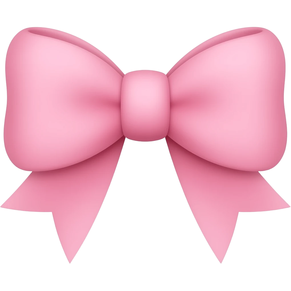 pastel pink bow emoji