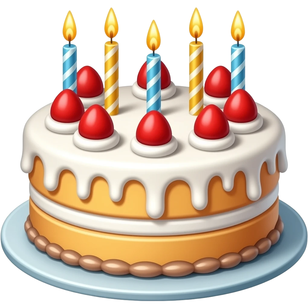 While birthday cake emoji