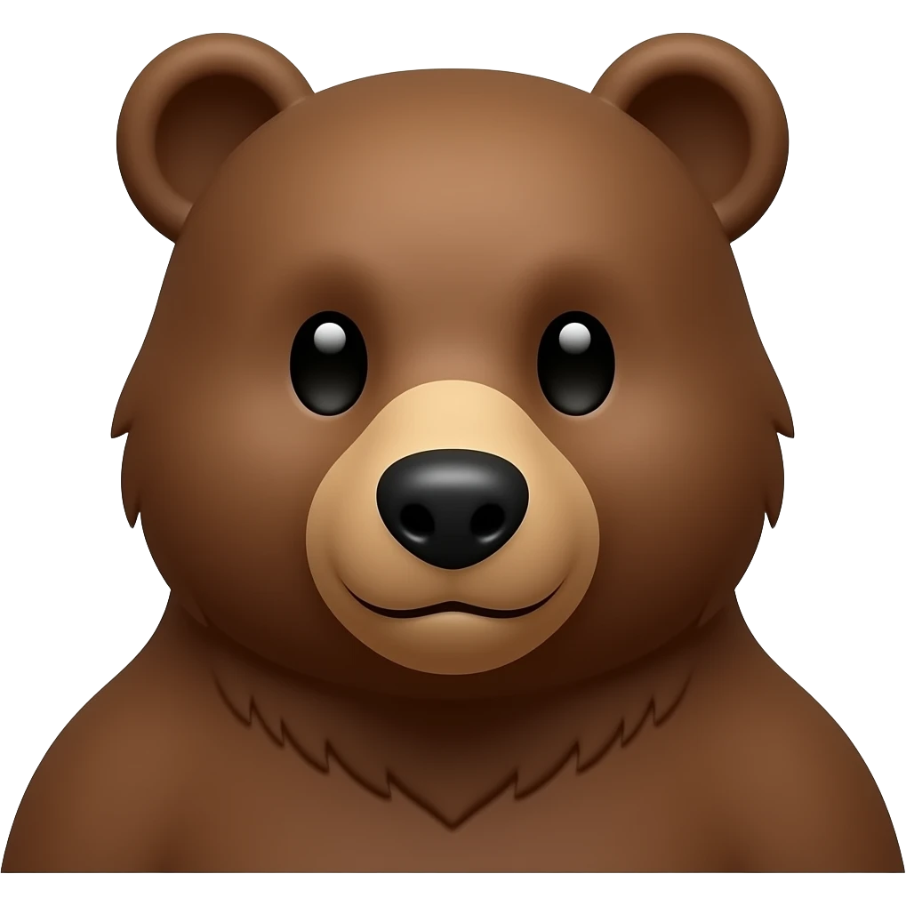 brown bear head and shoulders emoji