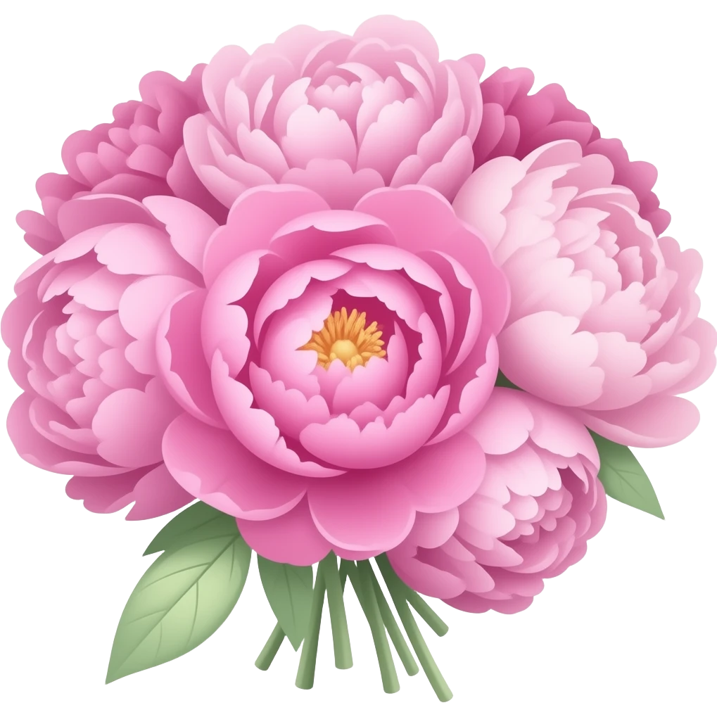 Peony pink bouquet emoji