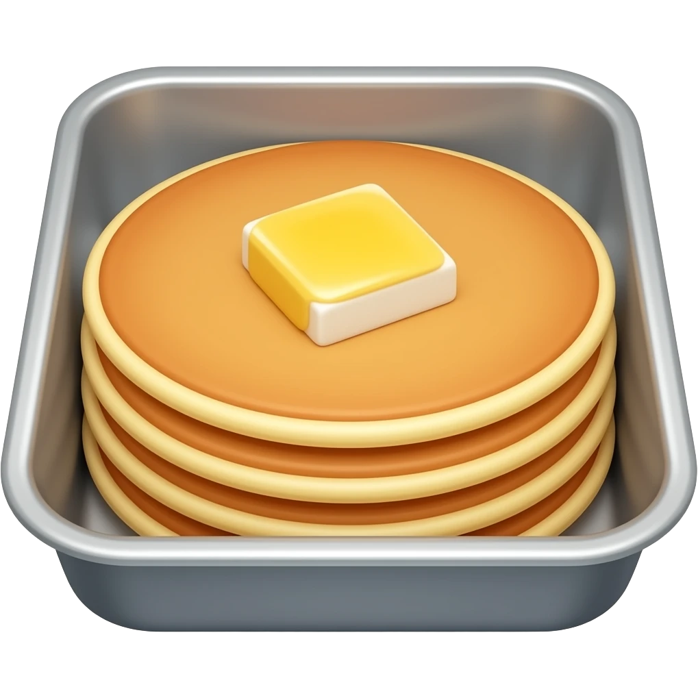 Chicken and pancakes in a tray emoji