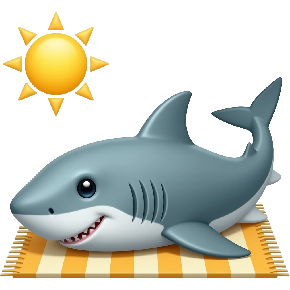 tiburon tomando el sol emoji
