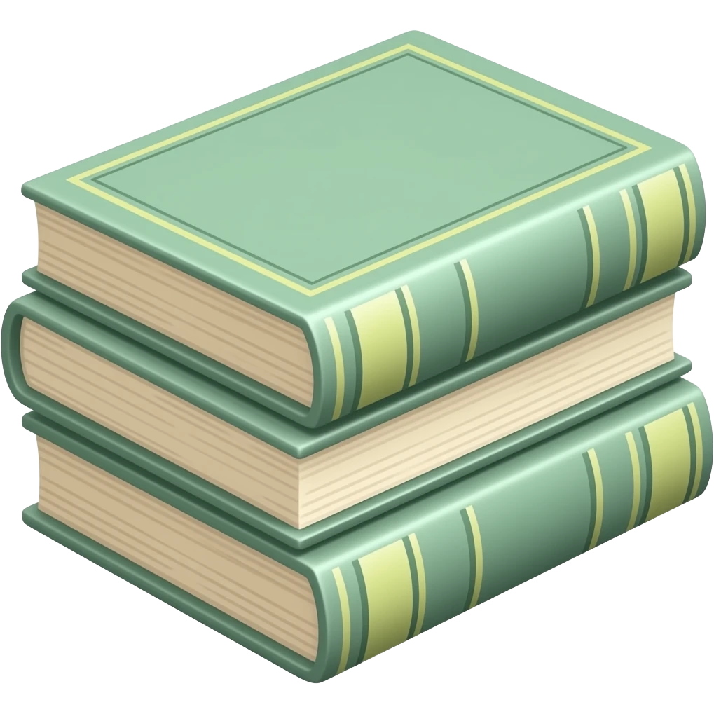 mint green vintage book stack emoji