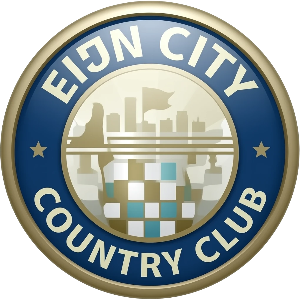 Skin city country club logo on a badge emoji