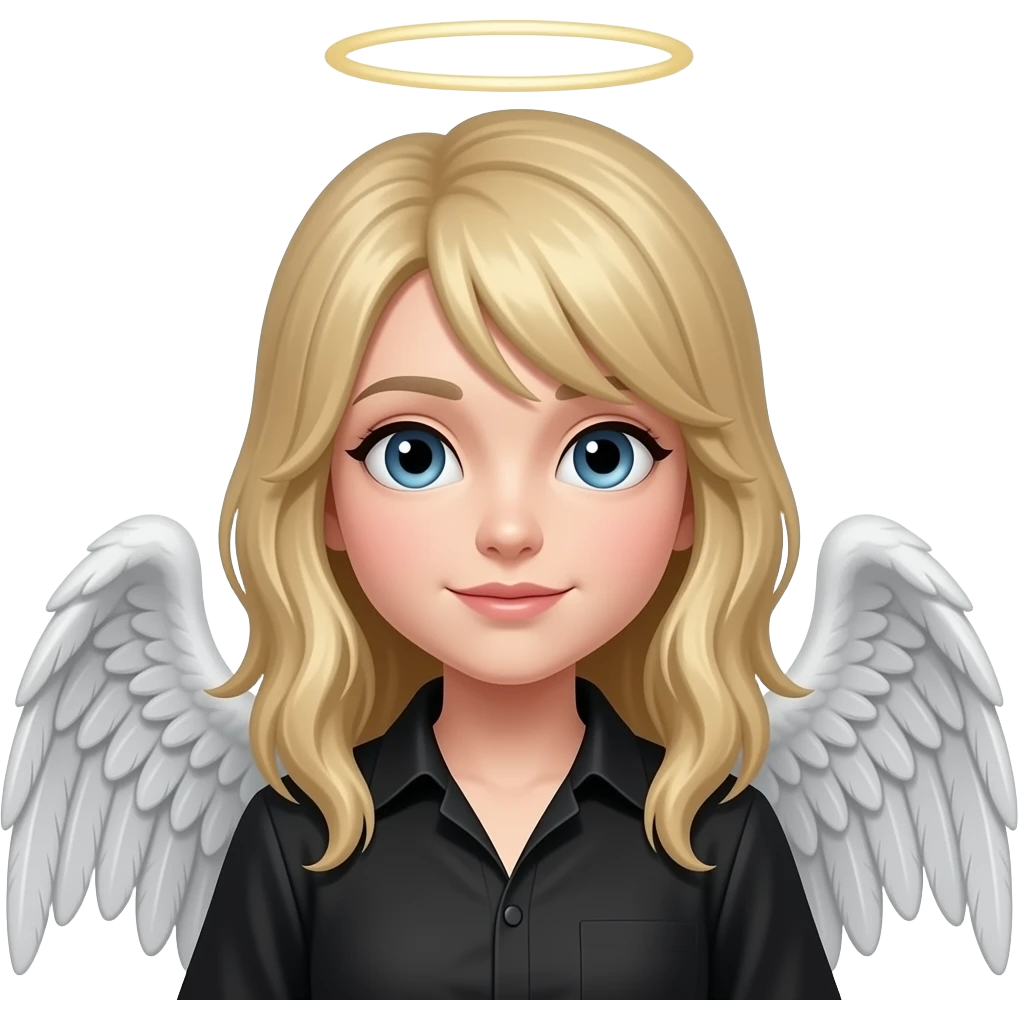 Fallen angel, with black clothes emoji