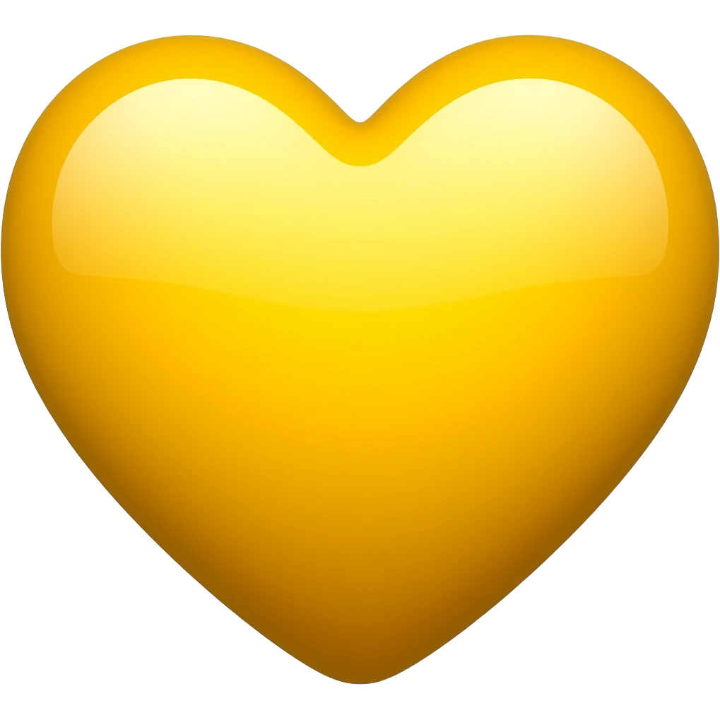 노란색 하트 emoji
