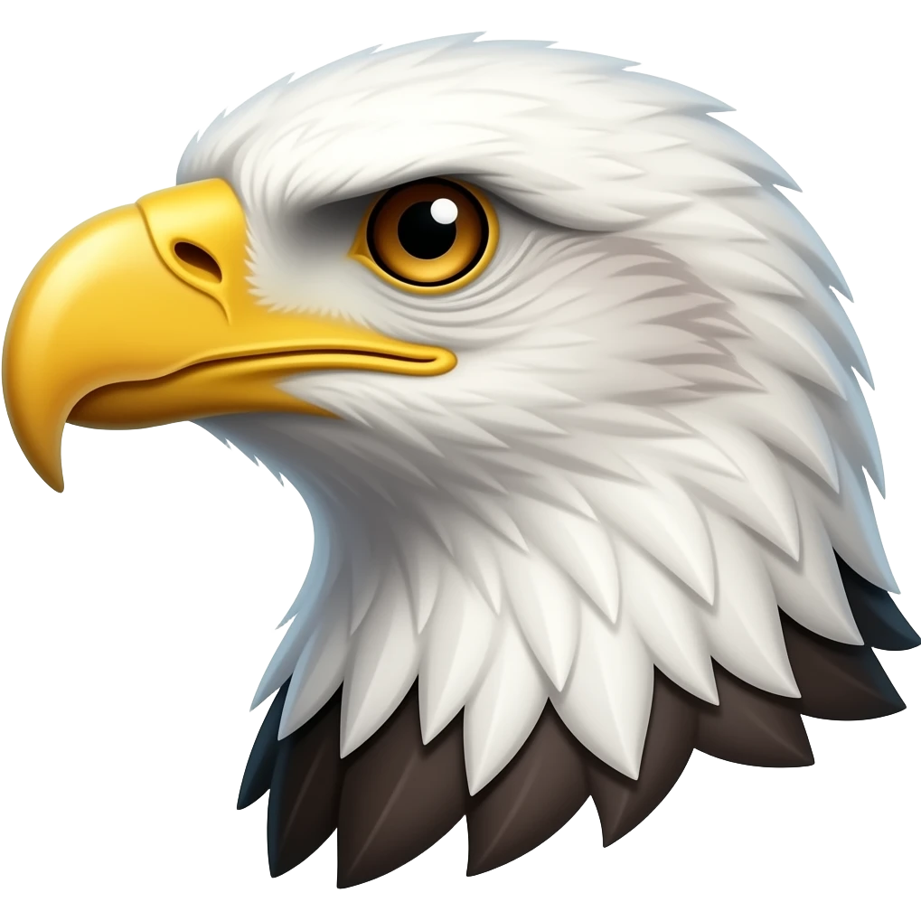 گردن عقاب از نیم رخ با کیفیت از گردن به بالا emoji