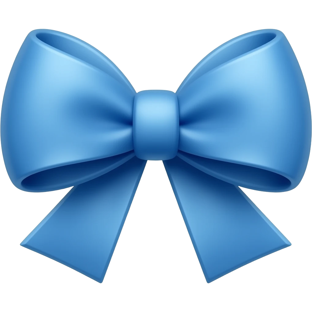 blue bow emoji