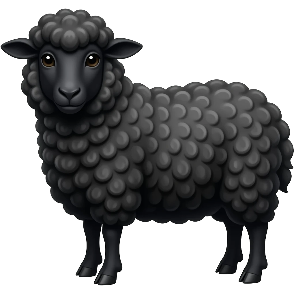 Black sheep emoji