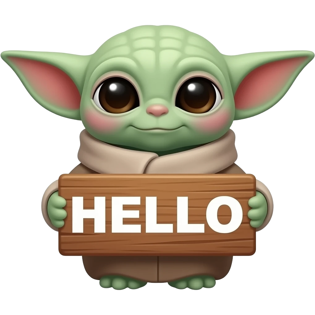 grogu holding up a helo sign emoji