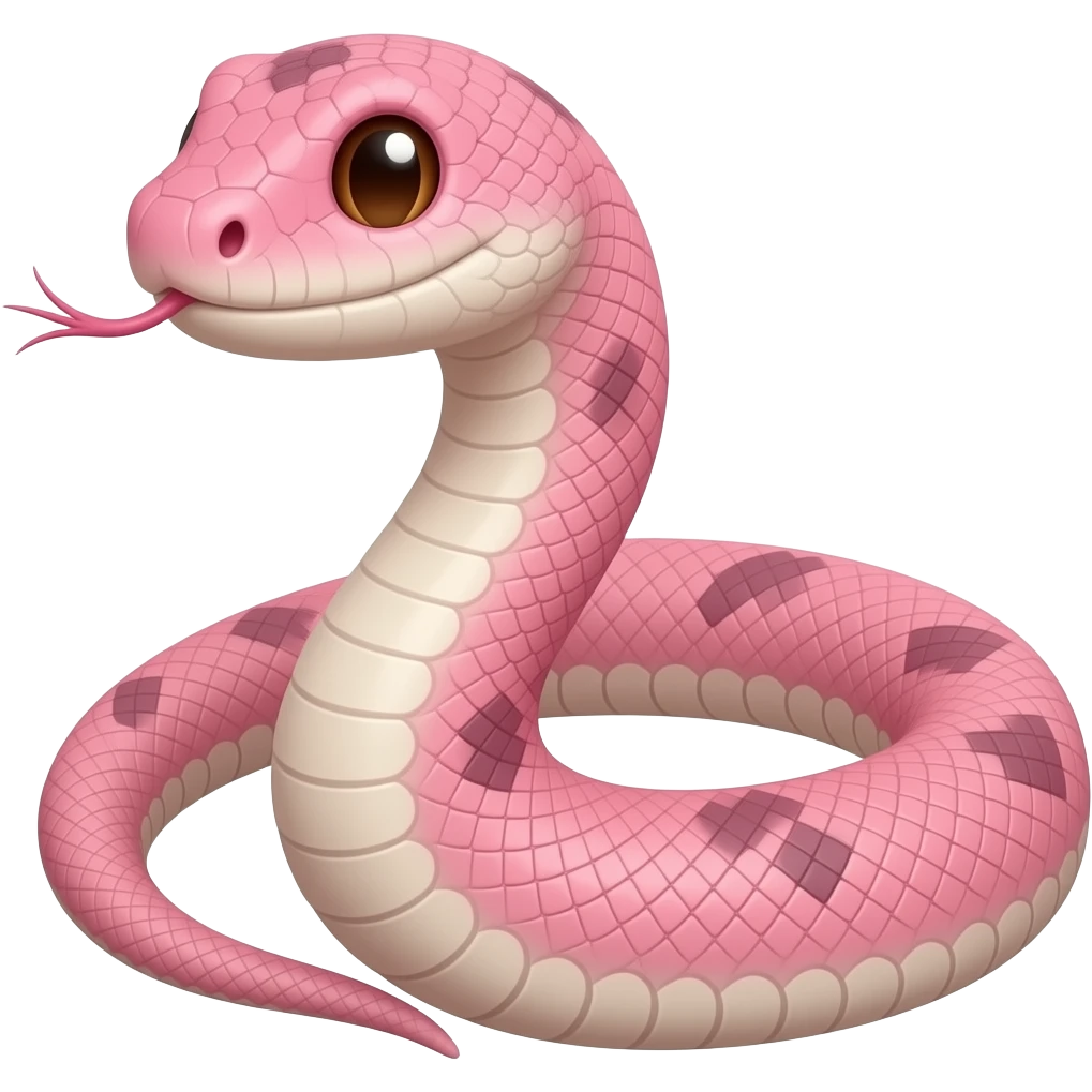Pink snake emoji emoji