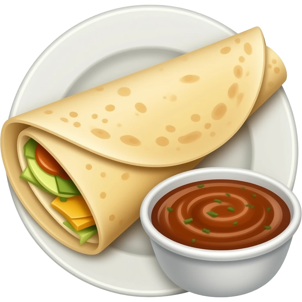 Dosa and chutney emoji