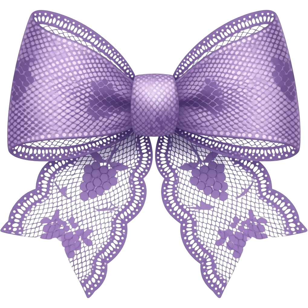 grape pattern purple bow lace coquette bow emoji