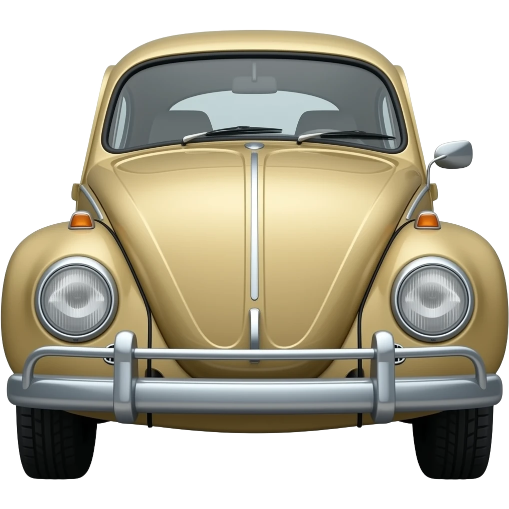 volkswagen beetle, highly detailed hyper realistic emoji