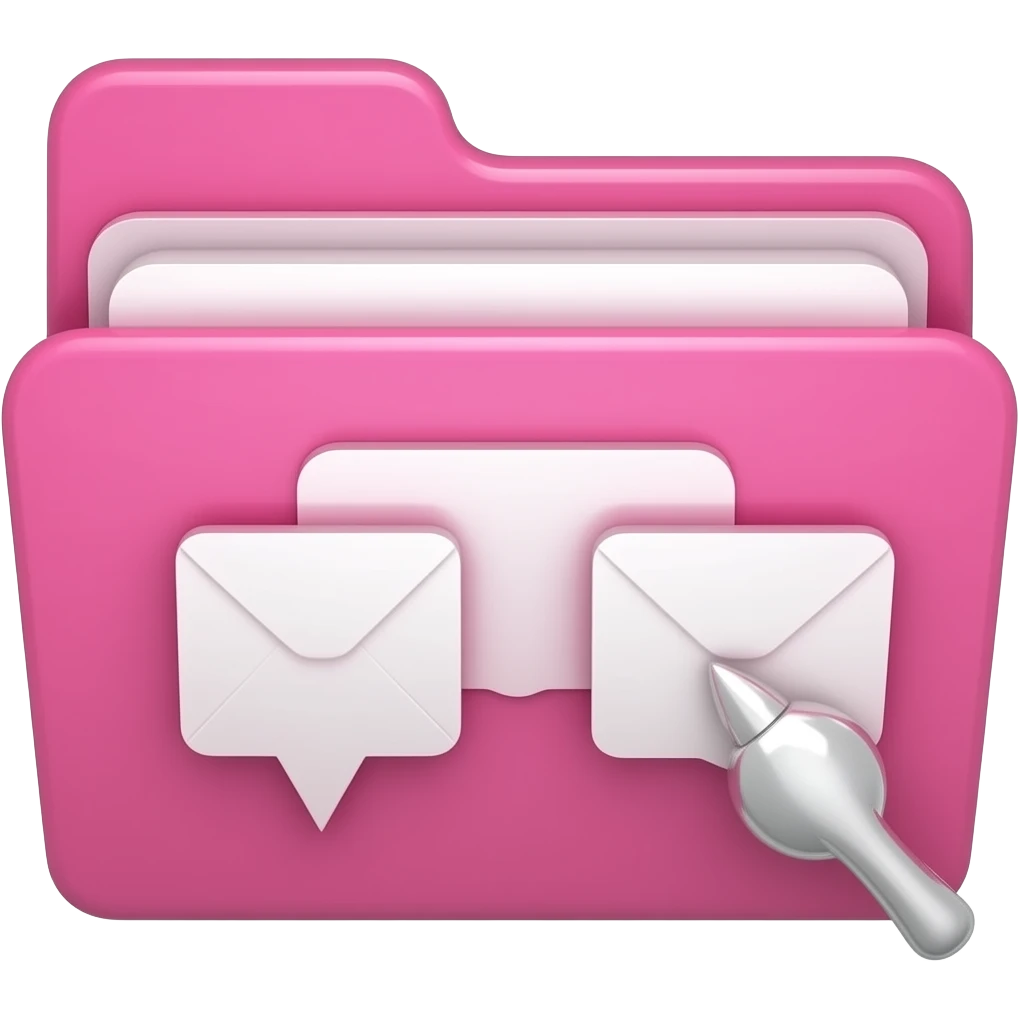make pink folder copy and paste for text message emoji