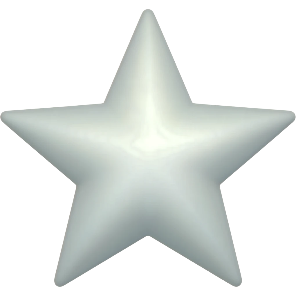 Make a white colour star in it emoji