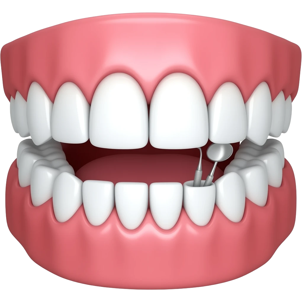 Smiled teeth with few tools emoji